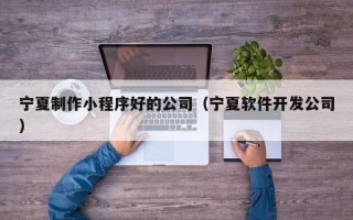 盐城宁夏制作小程序好的公司（宁夏软件开发公司）